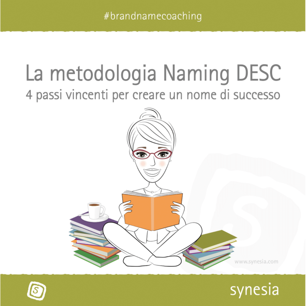 In questa immagine c'è una donna stilizzata intenta a leggere un libro. Sta per spiegarti il metodo Naming DESC, ideato da Béatrice Ferrari.